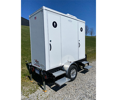 2-stall restroom trailer.